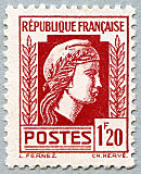 Image du timbre 1F20 rouge