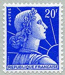 Image du timbre Marianne de Muller, 20 F outremer