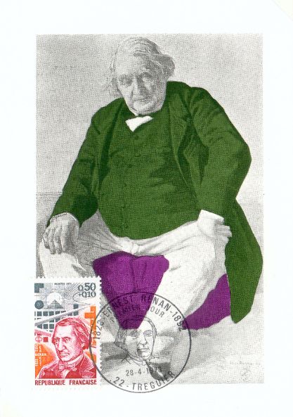 Carte premier jour du timbre d'Ernest Renan