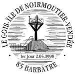 Oblitération 1er jour du timbre du gois de Noirmoutier
