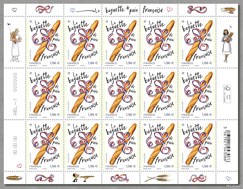Image du timbre La baguette se pain française