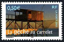 Image du timbre La pêche au carrelet