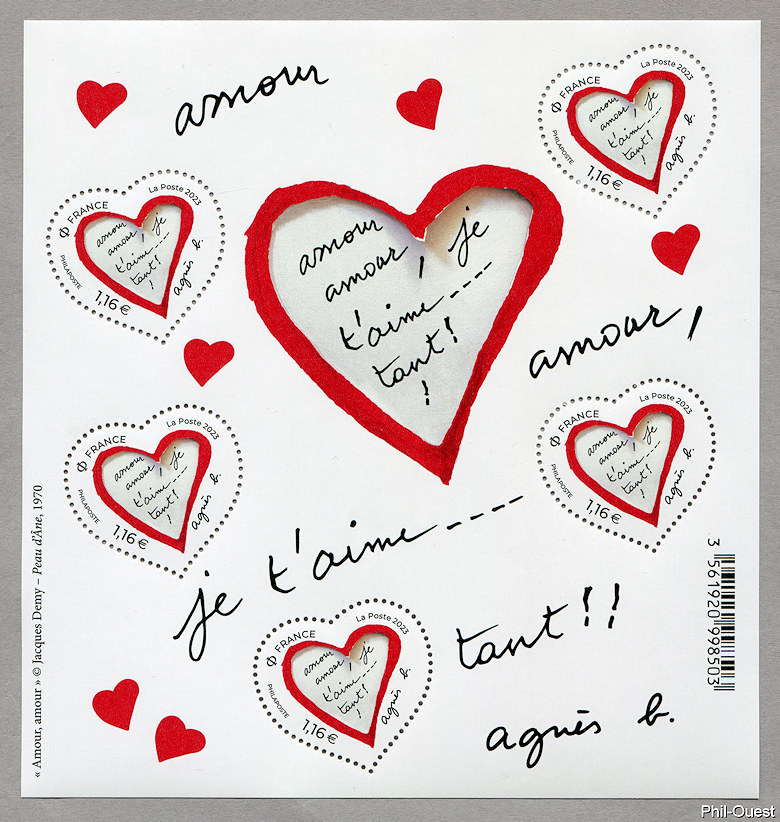 Image du timbre Cœur Agnès b. bloc-feuillet  à 1,16 €