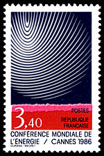 Image du timbre Conférence mondiale de l'énergie-Cannes 1986