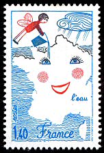 Image du timbre «L´eau»Concours de dessins d'enfants 
