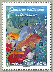 Image du timbre Gastronomie traditionnelle méditerranéenne