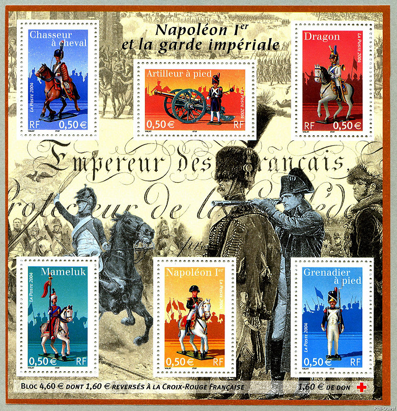 Bloc-feuillet Napoléon 1er et la Garde Impériale