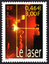 Image du timbre Le laser