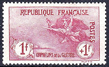 Image du timbre La Marseillaise carmin 1F+1F