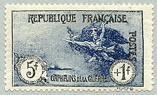 Image du timbre La Marseillaise noir et bleu 5F+1F