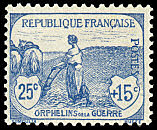 Image du timbre Femme labourant 25c+15c
