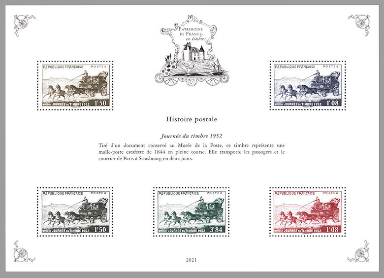 Histoire postale - Journée du timbre 1952