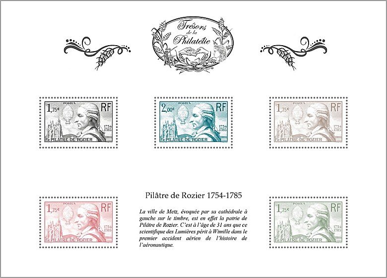 Image du timbre Pilâtre de Rozier 1754-1785