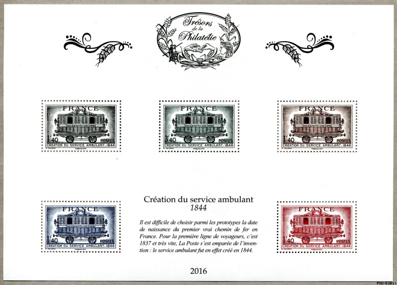 Image du timbre Création du Servive Ambulant 1844