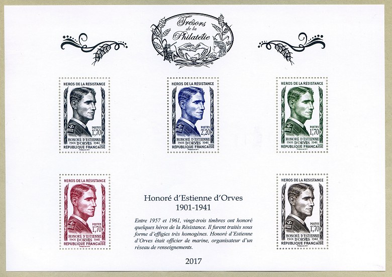 Image du timbre Feuille 7 - Honoré d'Estienne d'Orves  1901-1941