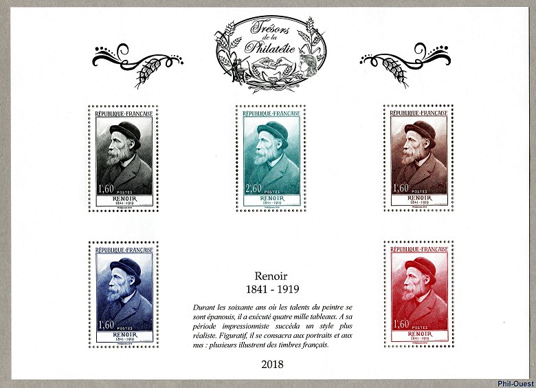 Image du timbre Feuille 10 - Renoir 1841 - 1919