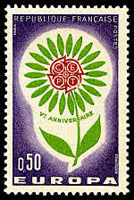 Image du timbre EUROPA C.E.P.T. Vème anniversaire 0,50 F