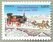 Image du timbre La malle-poste 1840