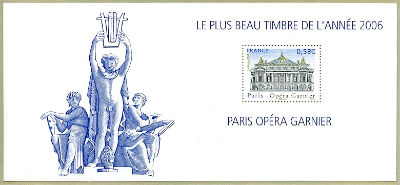 Souvenir philatélique  du 79<sup>ème</sup> Congrès de la Fédération Française des Associations Philatéliques<br />Plus beau timbre de l´année 2006 - Paris - Opéra Garnier