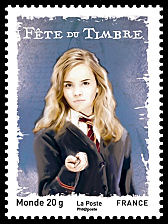 Hermione, amie d´Harry Potter<br />Timbre dentelé issu du carnet