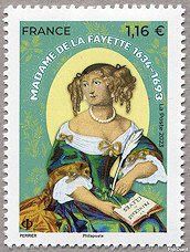 Image du timbre Madame de La Fayette  1634-1693