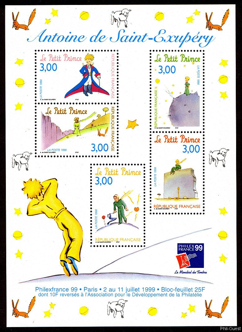 Philexfrance 99<BR>Antoine de Saint-Exupéry<BR>«Le Petit Prince» 