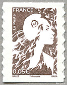 Image du timbre Timbre autoadhésif bistre à 0,05 €