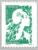 Image du timbre Timbre pour roulette-pour lettre verte de 20 grammes