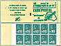Le carnet de 20 timbres à 0,80 F gravés «Code Postal mot de passe de votre courrier»
