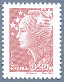 Image du timbre 0,90 euro vieux rose
