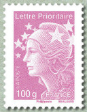 Lettre prioritaire 100g  France lilas
