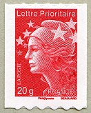 Image du timbre Lettre prioritaire  20g  France rouge autoadhésif pour roulette