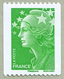 Image du timbre Marianne de Beaujard sans valeur faciale vert pour roulette