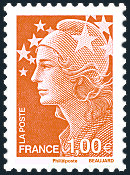 Image du timbre 1 euro orange