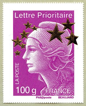Image du timbre Marianne de Beaujard Lettre prioritaire 100g