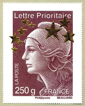 Image du timbre Marianne de Beaujard Lettre prioritaire 250g