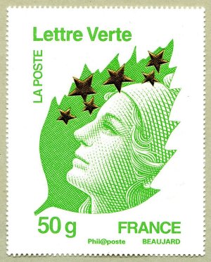 Image du timbre Marianne de Beaujard Lettre verte 50g
