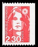 Image du timbre Marianne de Briat 2F30 rouge pour roulette
