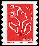 Image du timbre La Marianne de Lamouche rouge sans valeur faciale-auto-adhésif - mention ITVF