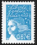 Marianne de Luquet 0,67 € turquoise