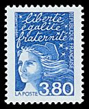 Image du timbre Marianne de Luquet 3 F 80 bleu