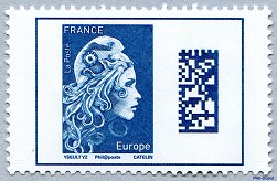 Image du timbre Marianne d’Yseult Digan-Lettre prioritaire pour l'Europe jusqu'à 20g