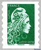 Image du timbre Marianne d’Yseult Digan-Lettre verte  autoadhésive   jusqu'à 20g