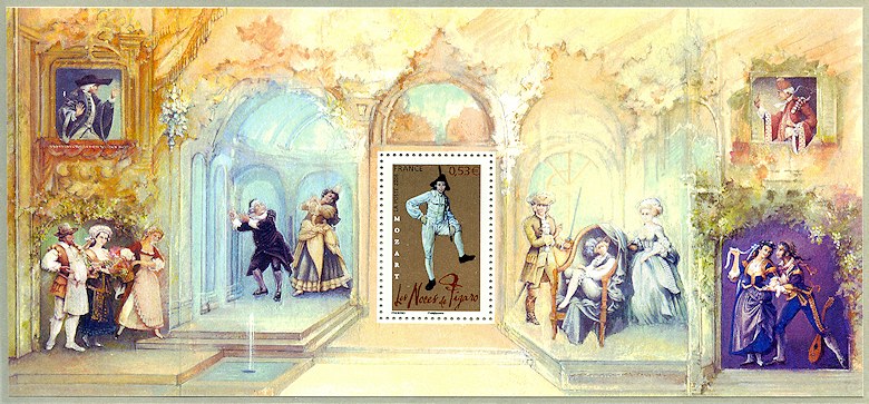 Souvenir philatélique Les Noces de Figaro - 1786<br />