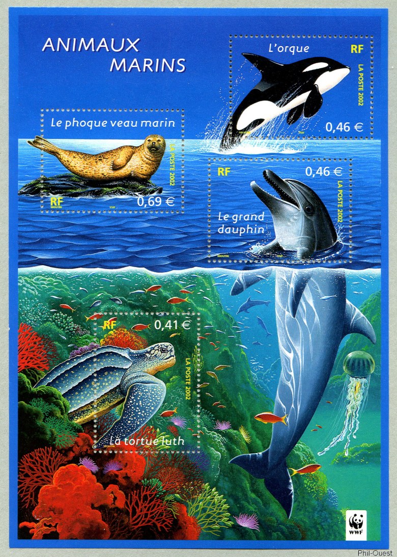 Image du timbre Bloc-feuillet Animaux  marins