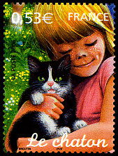Image du timbre Le chaton