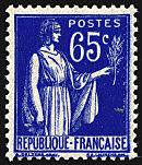 Image du timbre Type Paix 3ème série 65c outremer