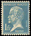 Image du timbre Pasteur, 1 F bleu