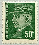Image du timbre Pétain, type Hourriez, 50c vert