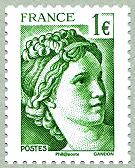 40 ans de la Sabine de Gandon<br /> Sabine 1 euro vert